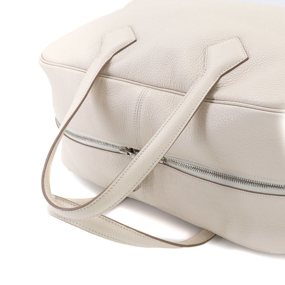 Victoria 43 Hermes HERMES Handbag Taurillon Clemence Leather Craie Silver Har... - Picture 6 of 9